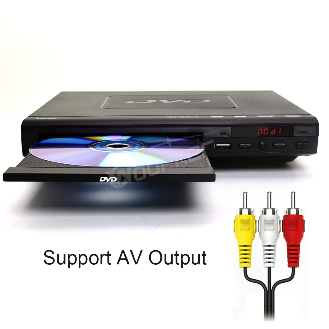 Woopker DVD Player 225 HD 1080P Digital Multimedia Player Supports DVD CD MP3 RW AV Output with Remote Control for Home Theater dvd player cd player