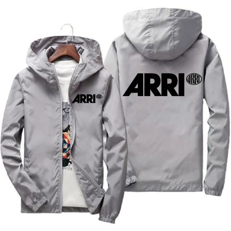2024 Sunscreen waterproof beach casual jacket ARRI men's hooded jacket Windbreaker zippered trench jacket street top