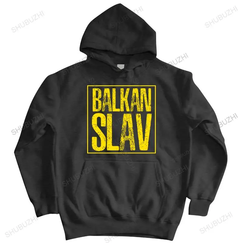 

Fashion brand sweatshirt mens loose cool style streetwear hoodies BALKAN SLAV Funny black warm coat Top Cotton casual hoody