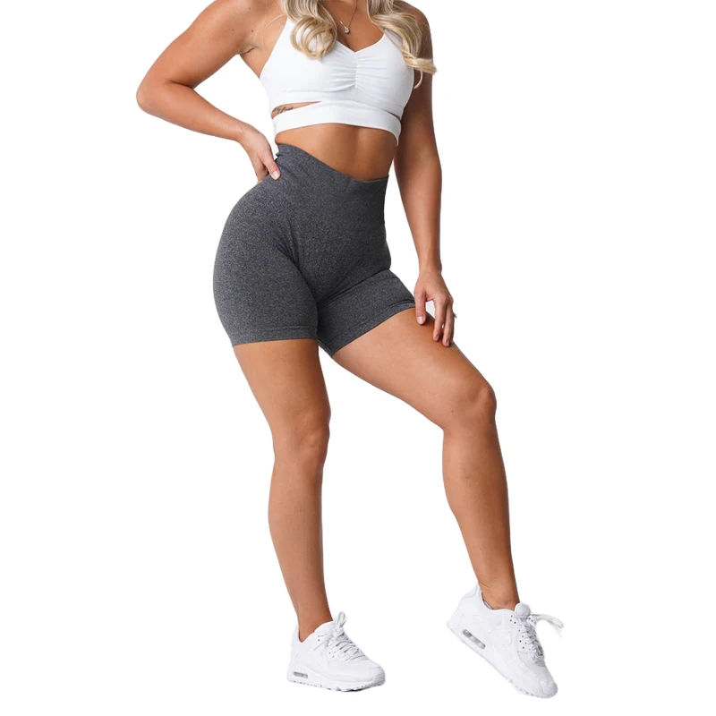 Nvgtn – short élastique sans couture pour femme, en Spandex, respirant, rehausseur de hanche, pour loisirs, sport, course à pied