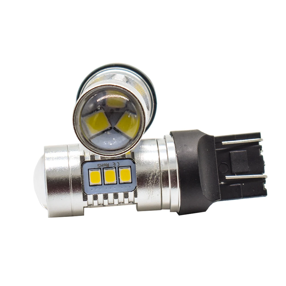 ǾƮ 500 ְ  T20 7443 580 582 W21/5W Ʈ LED  , DRL ȭƮ 6000K 12V  Ʈ