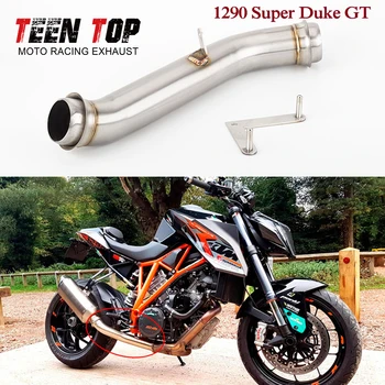 For KTM 1290 Super Duke R Exhaust Mid Pipe 2014 2015 2016 Escape Moto Bike Link Connect Pipe Motorcycle Exhaust Muffler Pipe
