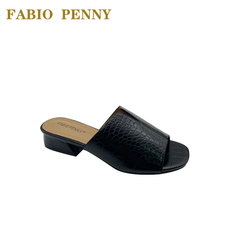 

Африканская мама, новинка, изысканные полосатые тапочки на среднем каблуке, Женские Повседневные тапочки на среднем каблуке