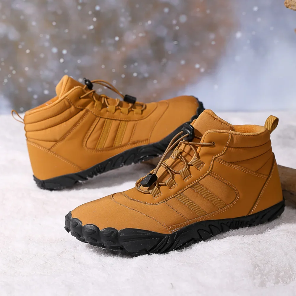 2023 Winter Booties Men Snow BareFoot Casual Shoes Outdoor Work Shoes Ladies Warm Fur Men Ankle Shoes Male Snow Boots Big Size 2