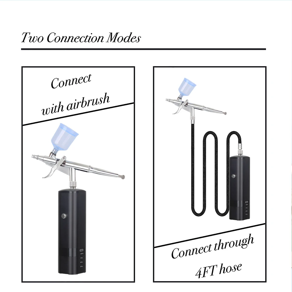 

Easy Use Replace Battery Cordless Portable Airbrush Compressor Auto Start Stop Wireless Personal Air Brush Kit Ladys Gifts