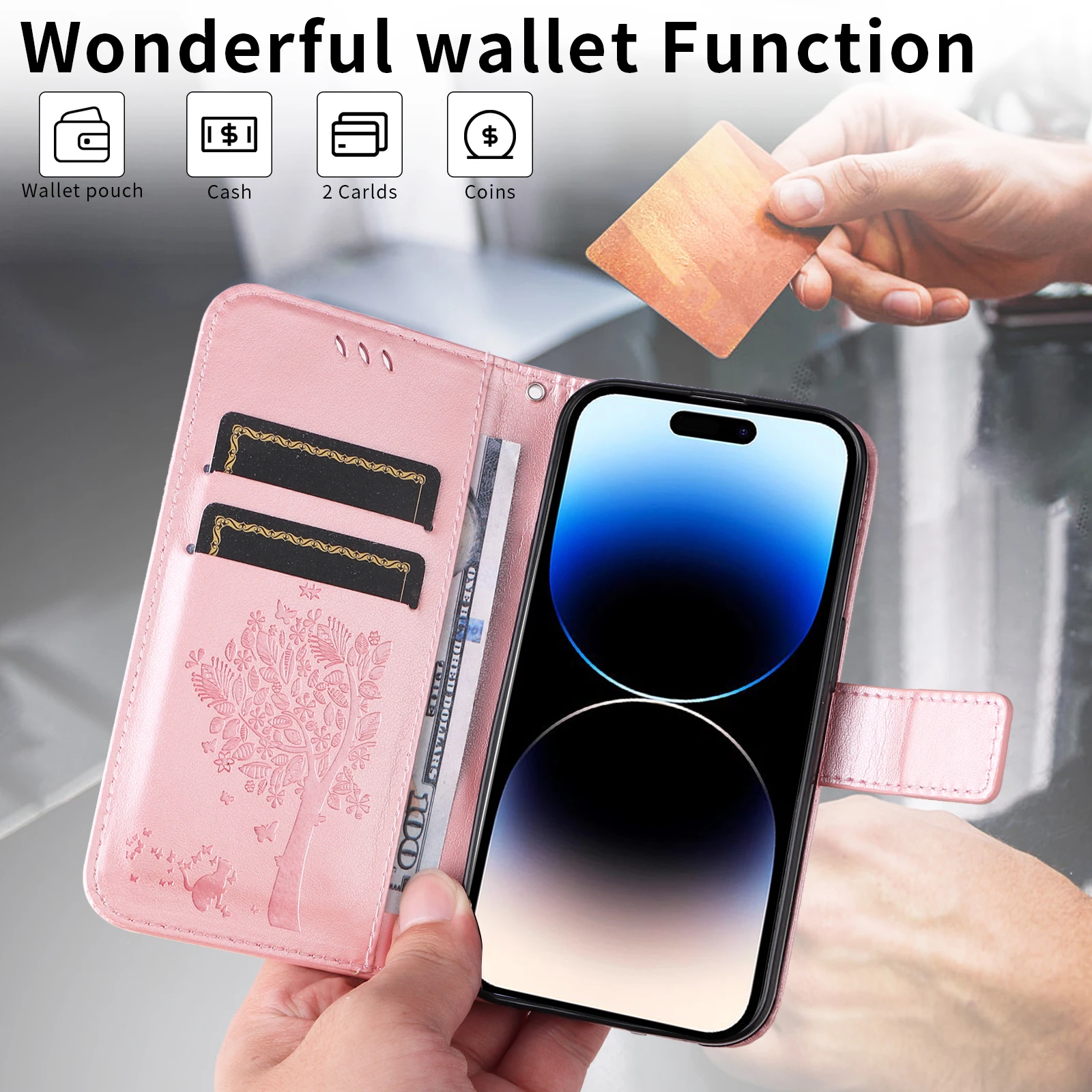 Multifunctional Kickstand Flip Wallet Leather Phone Case Cover