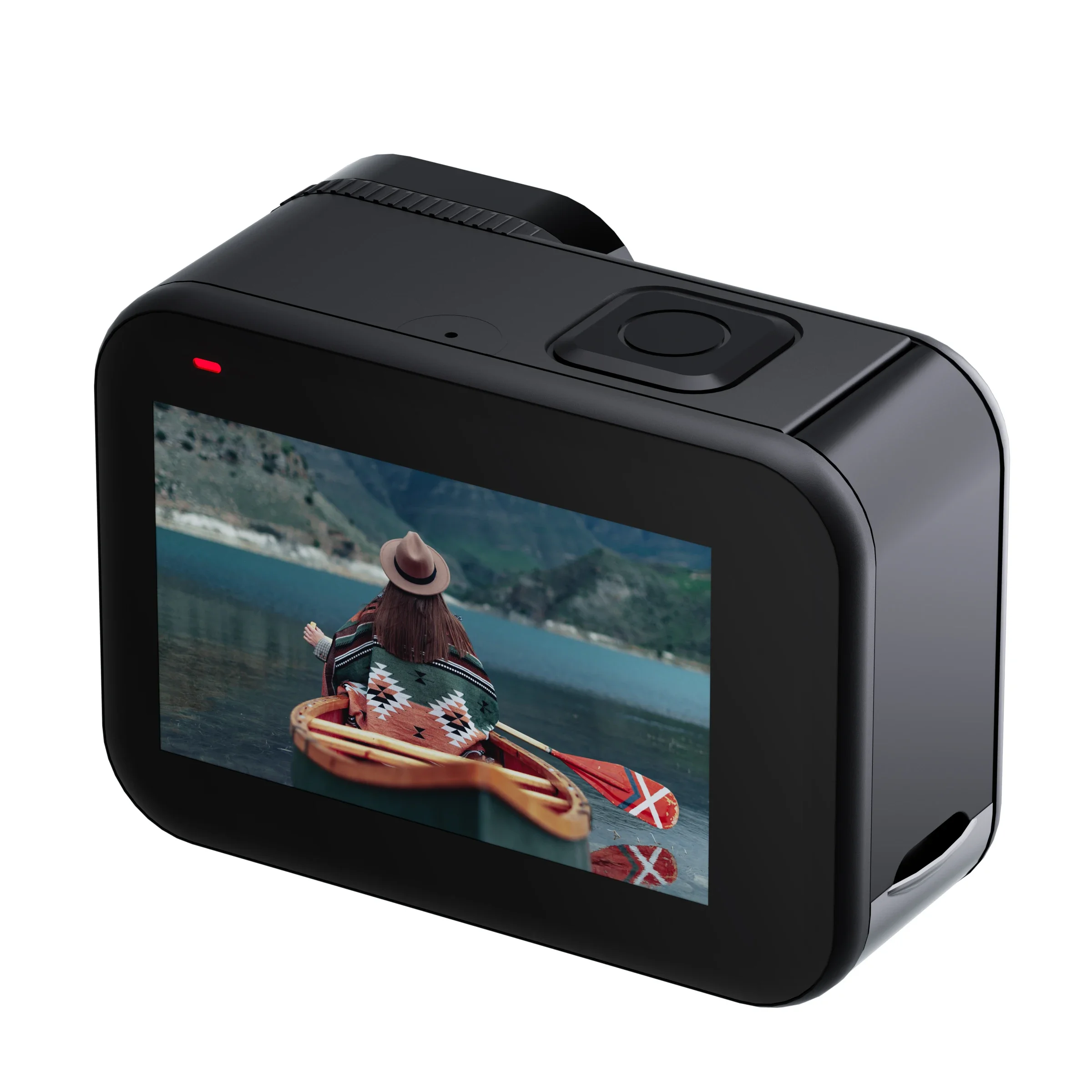 4K 60fps 64MP 듀얼 스크린 액션 카메라 EIS WiFi 야외 스포츠 DV 20m 방수 스포츠 카메라 (브이로그 촬영용)