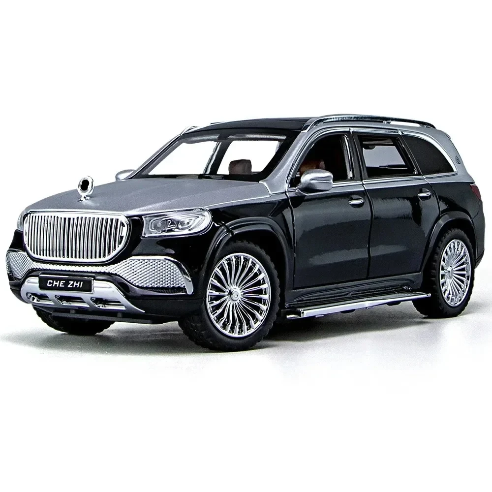 1:24 Alloy Car Model Sound And Light Pull Back Toy Car Suv Off-Road Vehicle Boy Collection Decoration for Benz Maybach Gls600 5