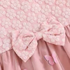 Adorable Baby Girls Summer Outfits with Bow Headband Floral Butterfly Pattern Tops and Matching Dresses - 3 Piece Set for 1
