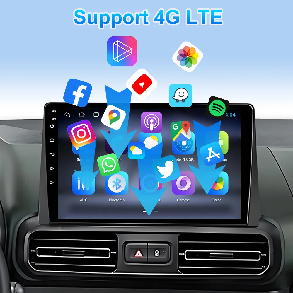 Android 16 Radio del coche para Citroen Berlingo 2019 Peugeot Partner Rifter 2020 para Opel Combo Auto Carplay reproductor Multimedia GPS DSP 6