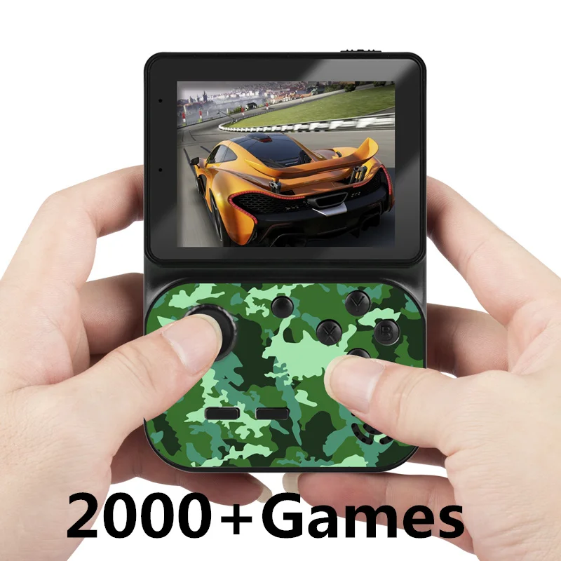 Retro Built In 10000+Games Mini Handheld Game Console Rechargeable 3inch HD Screen Kids TV Video Game Player For 5 Platforms 