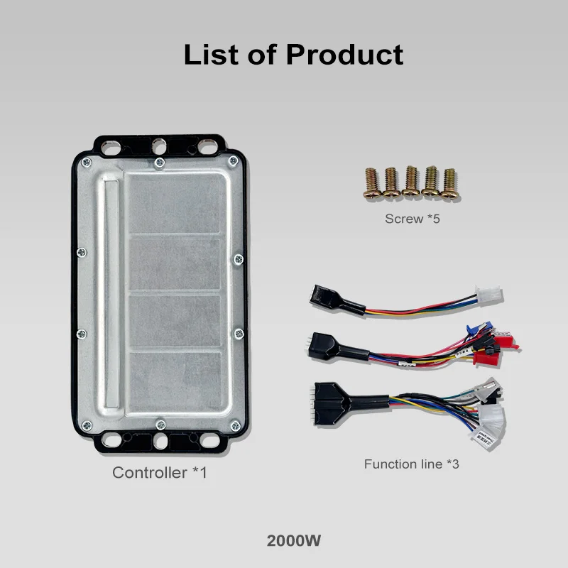 2000W Brushless DC Controller 48V 60V 72V 40A Electric Bike Electric Scooter Bru