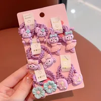 10Pcs Cute Disney StellaLou Lotso Hair Rope Cartoon Elastic Hair Rubber Band Girls Hair Accessories 2