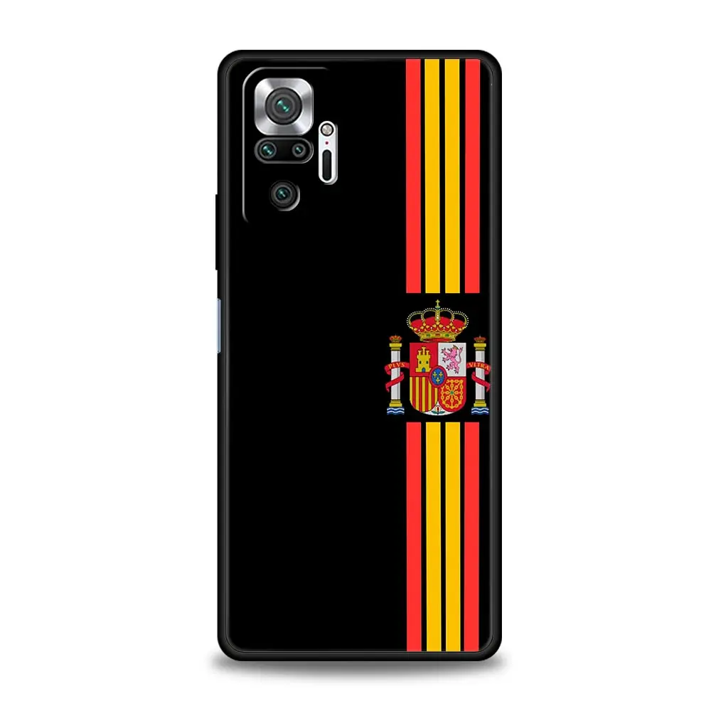 Spanish Flag Themed Phone Case - Sleek Black Design