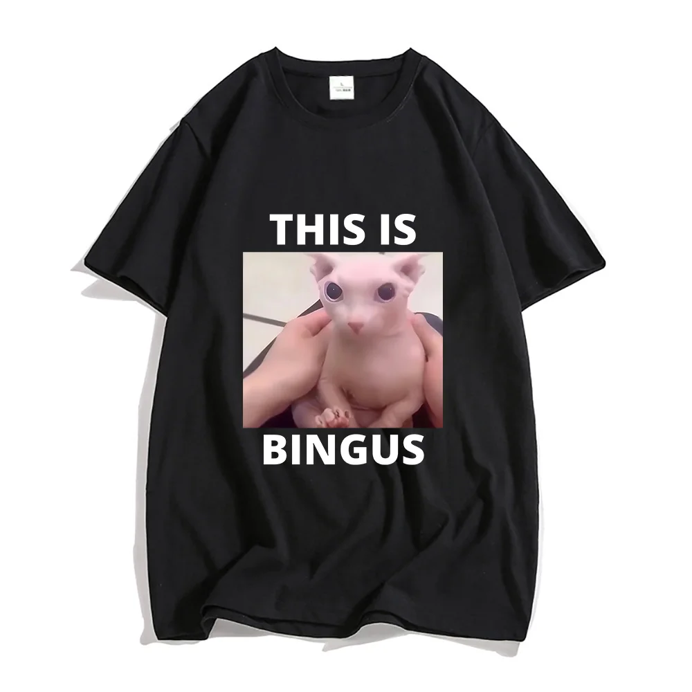 

Это Bingus, футболка с изображением кошки, мужская модель, животное, фото, популярный дизайн, стиль Харадзюку, уличная одежда в стиле хип-хоп, Спортивная футболка