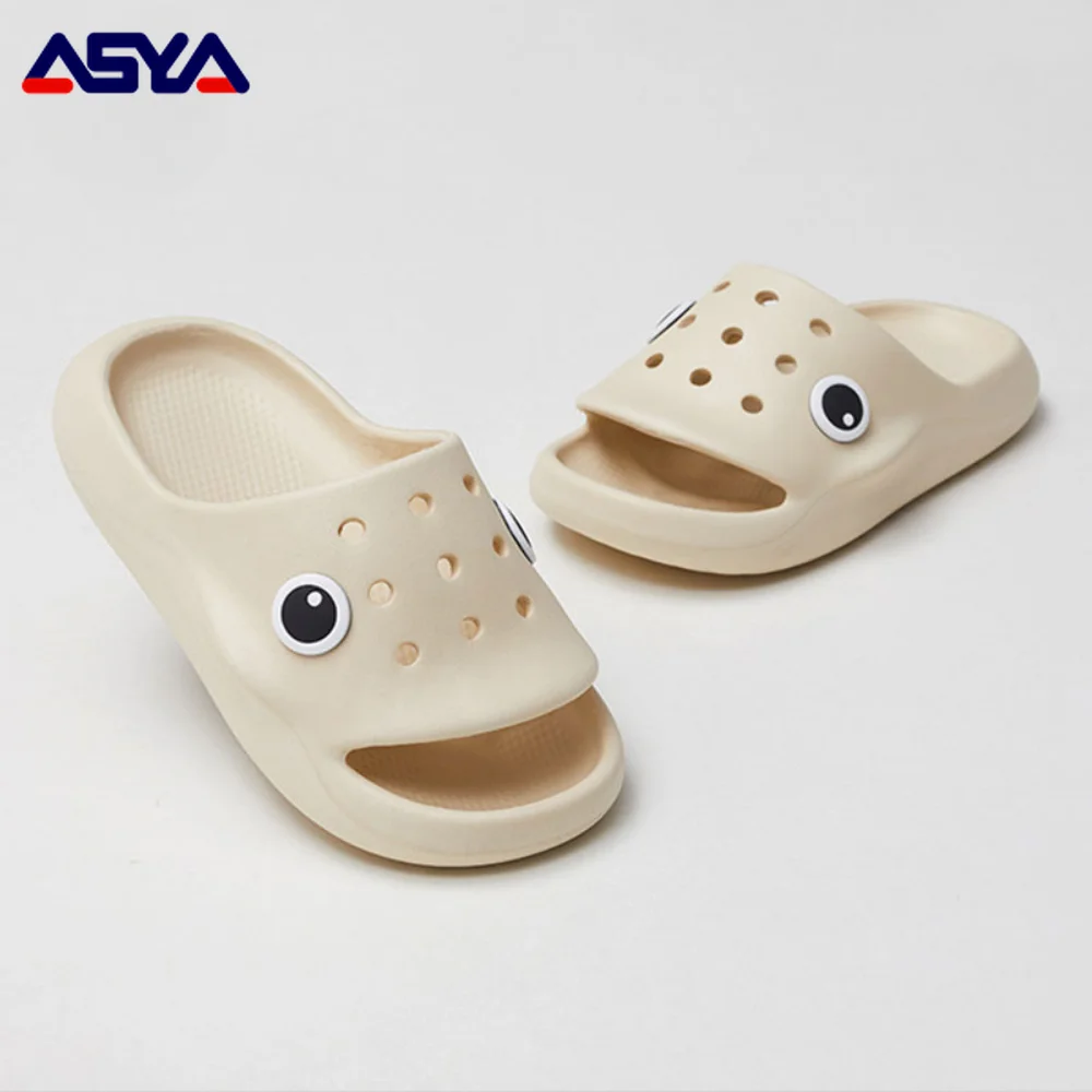 ASYAPOY Children's Slippers EVA Soft Home Shoes Non-slip for Outdoors Funny Dolphin DIY Detachable Accessories Anti-collision