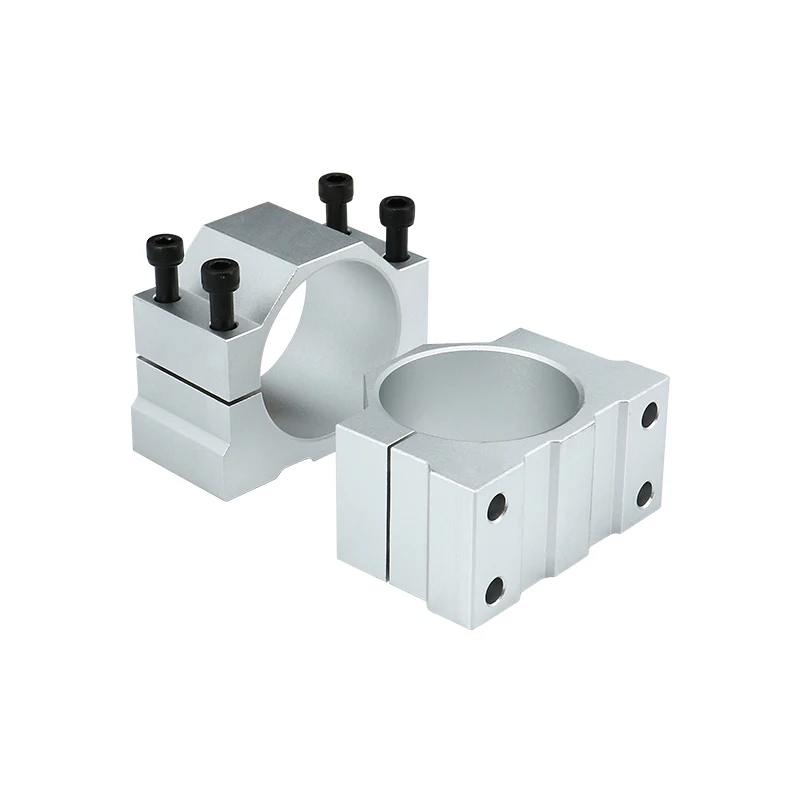 52mm 55mm 65mm 80mm 100mm 105mm 125mm Aluminum Spindle Clamp Motor Bracket Screw for CNC Woodworking Spindle Motor