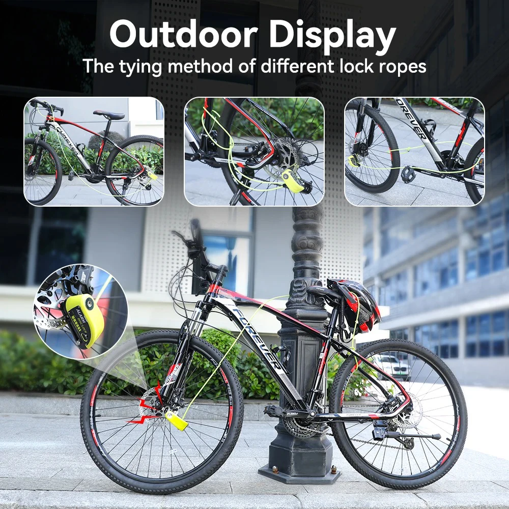 Motorcycle Lock Gadpow Rechargeable Padlock for Motorcycle Alarm Disc Lock 130db Anti-Theft Alarm for Motorcycle Bike Moto