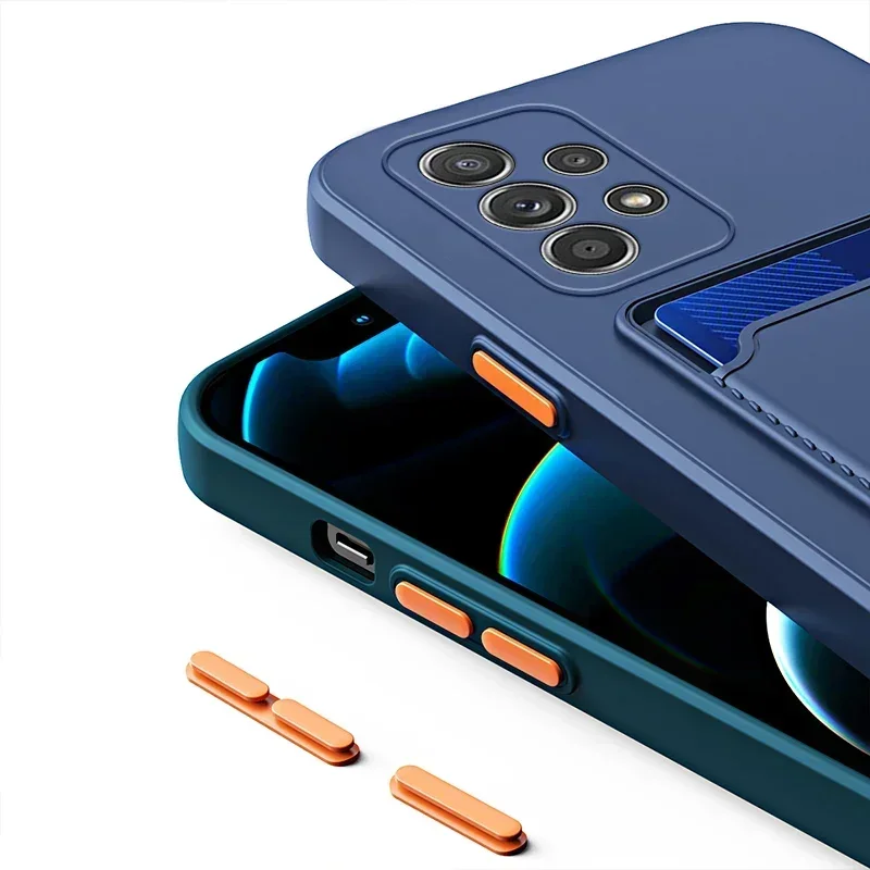Premium Soft Silicone Card Holder Wallet Back Cover - Slot Design