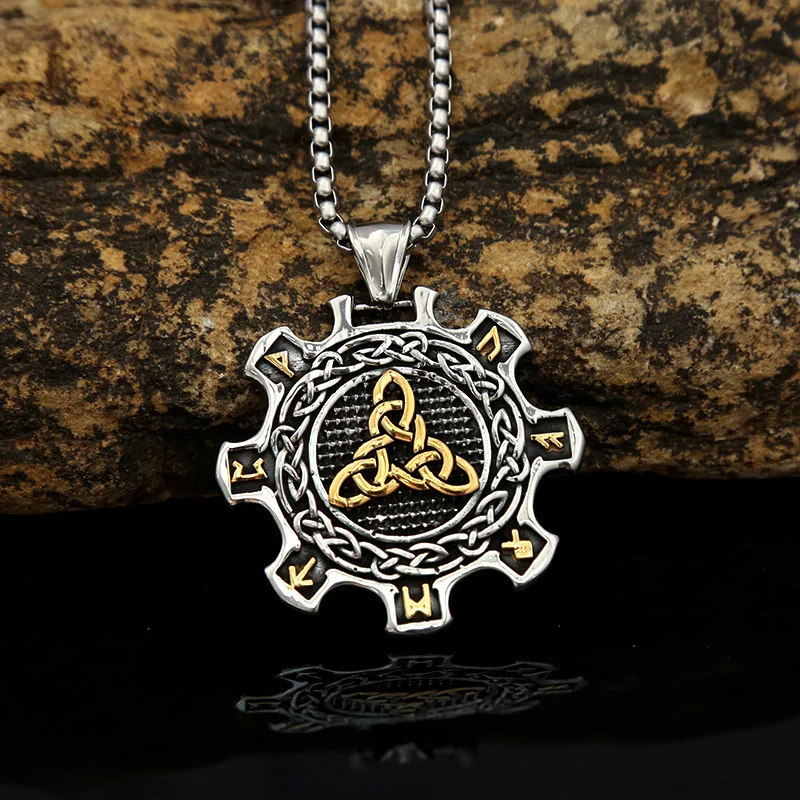 

Мужское классическое ожерелье Valknut из нержавеющей стали, винтажная Скандинавская РУНИЧЕСКАЯ подвесная цепочка, уникальные скандинавские ювелирные аксессуары