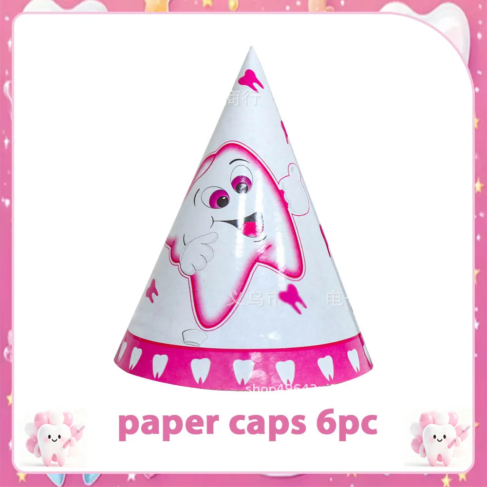 Mein erster Zahn, rosa Thema, Geburtstagsparty-Dekoration, Einweggeschirr, Banner, Kuchendeckel, Partyzubehör, Geschenk für Kinder, Babyparty – Detail 1
