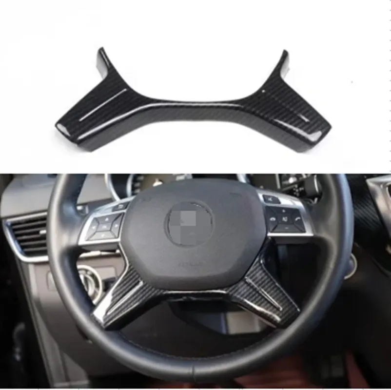 

ABS Carbon Fiber Style Car Steering Wheel Panel Cover Trim Sticker For Benz ML/GL 2012-2015 Car Styling