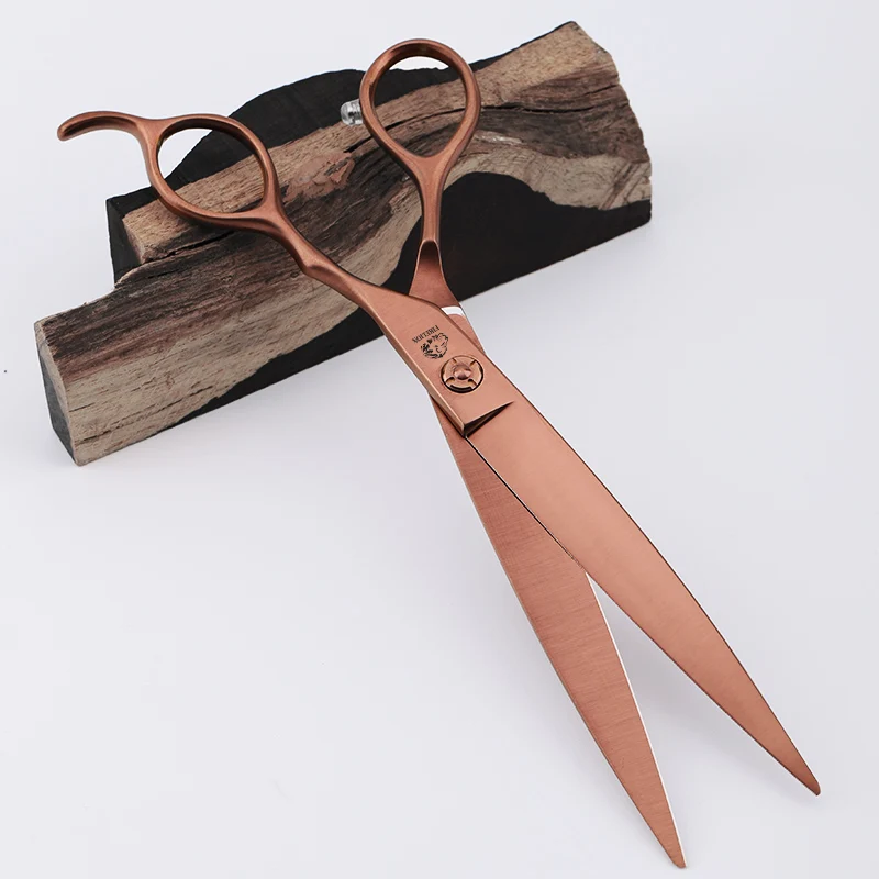 Japanese 440C Stainless Steel Dog Scissors 7.0/7.5 Inch Straight Dog Hair Cutting Shears Pet Grooming
