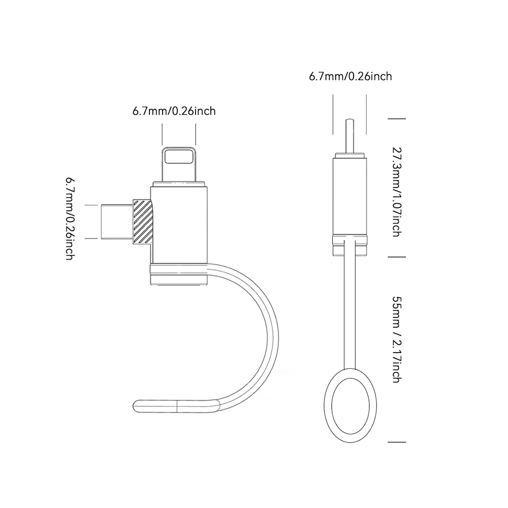 에사저 2-in-1 라이트닝/마이크로 USB 어댑터 고속 충전 USB 타입 C 여성 커넥터 아이폰 17/16/15/14/13 아이패드 변환기