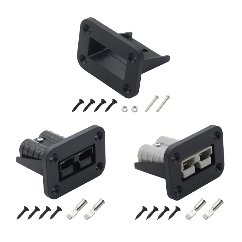 

Flush Mount for Andersons Plug 50Amp Connector Plug Flush Mount Recessed Plate Mounting Bracket Panel Cover for Boat