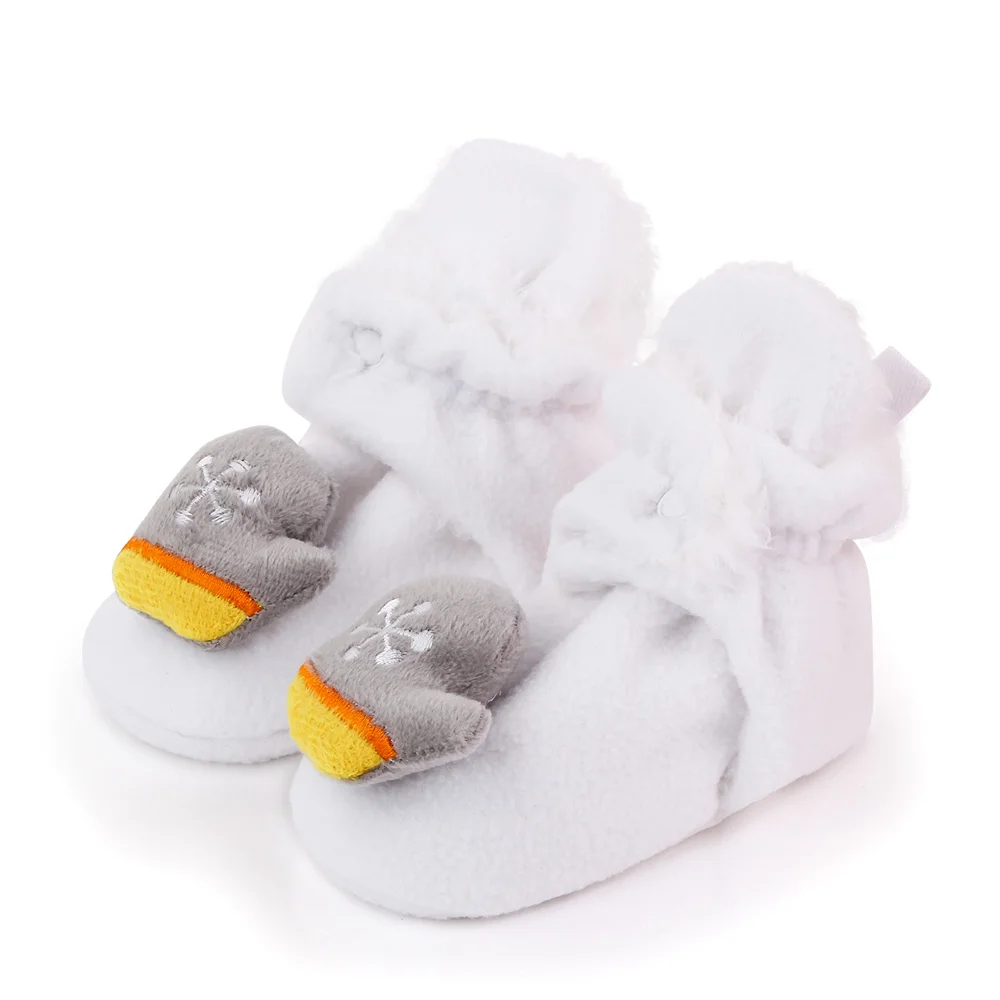 Winter Christmas Snow Boots Cute Cartoon Santa Claus children's Shoes For Baby Boys And Girls Christmas Shoes For 0-18M MR0651