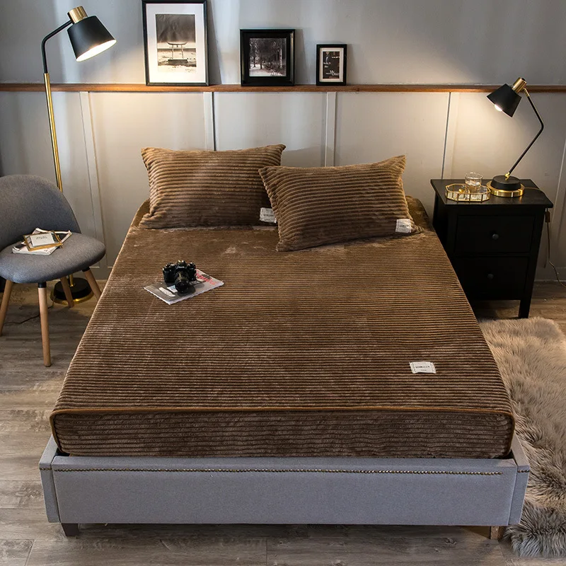 

Magic velvet bedsheet single piece crystal velvet bedspread