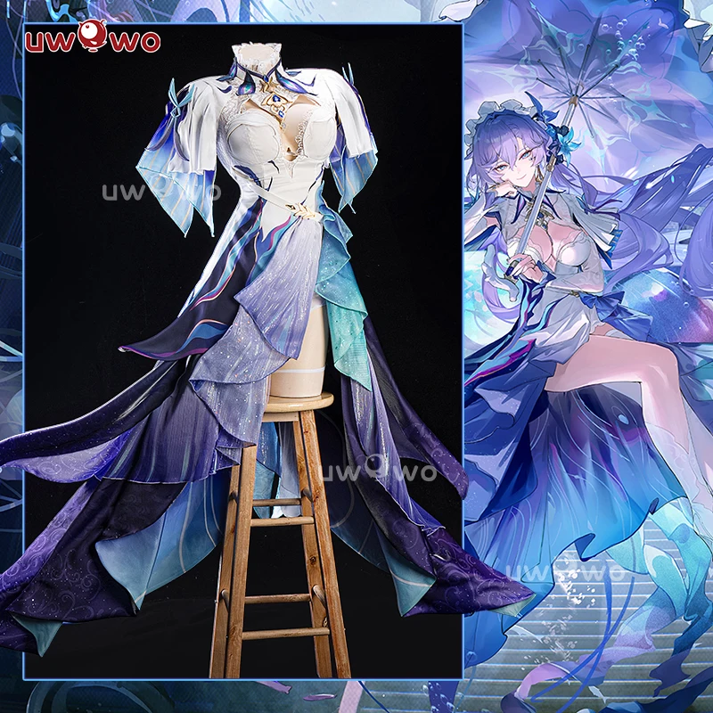 DISPONIBILE UWOWO Costume Cosplay Cantarella dal Gioco Wuthering Waves, Costume da Medusa Cantarella con Ombrello, Costume di Halloween - immagine 2