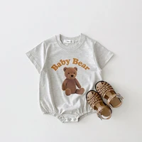 Newborn Baby Girl Cute Animal Short Sleeves Jumpsuit Thin Comfortable Cotton Bodysuit One Piece Boy Summer Outfits Clothing 4