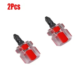 Compact Precision Screwdriver Kit with Transparent Handle - Portable Repair Hand Tools Set (2pcs Red)