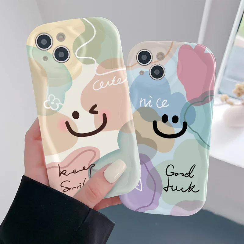 Vibrant Smiley Face Pattern Phone Case Cover
