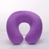 Travel Office Headrest U-shaped Inflatable Short Plush Cover + PVC Inflatable Pillow Pillow Support Cushion Neck Pillow 9 Colors 4