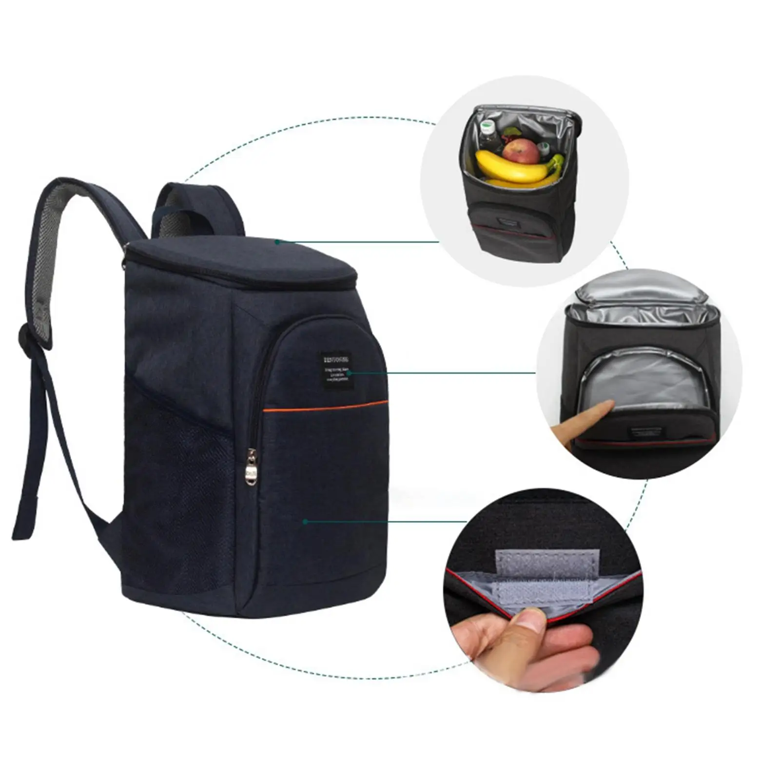 Backpack Cooler Thermal Bag for Cold and Hot Food for Party Hiking Trips