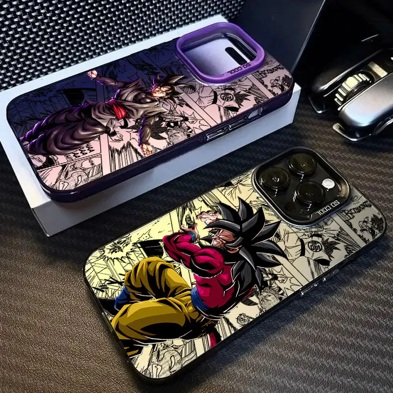 Handyhülle für iPhone 17 16 15 14 13 12 11 mini Pro Max X XR XSMAX Air Plus Sturzsicher Matt Dragons Balls Goku Black Kakarot