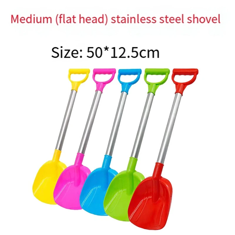 5PCS Kids Snow Shovel Toys For Winter Square Small Digging Shovels With Plastic Scoop For Beach Driveway Car Garden