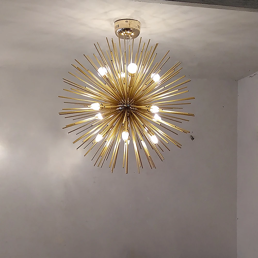 Pendant Lights Pendant Lamp Chandelier Lighting Vintage Pendant Lights Nordic LED Aluminum Dandelion Chandelier Lighting Sputnik Pendant Lamp Fixture for Restaurant Home Decor Winfordo 110V 220V