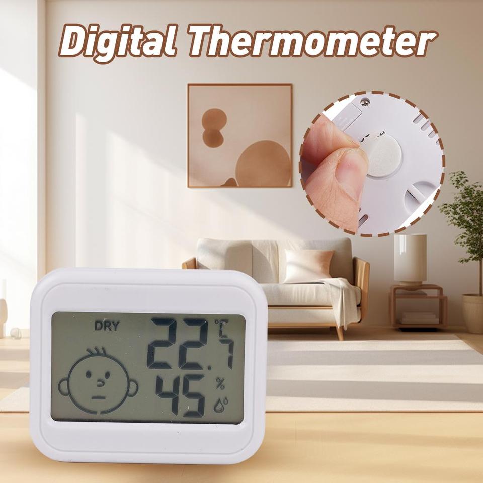 Mini Electronic Thermometer with High Precision, Digital Dry Wet Temperature Gauge for Indoor Baby Room Digital Thermometer