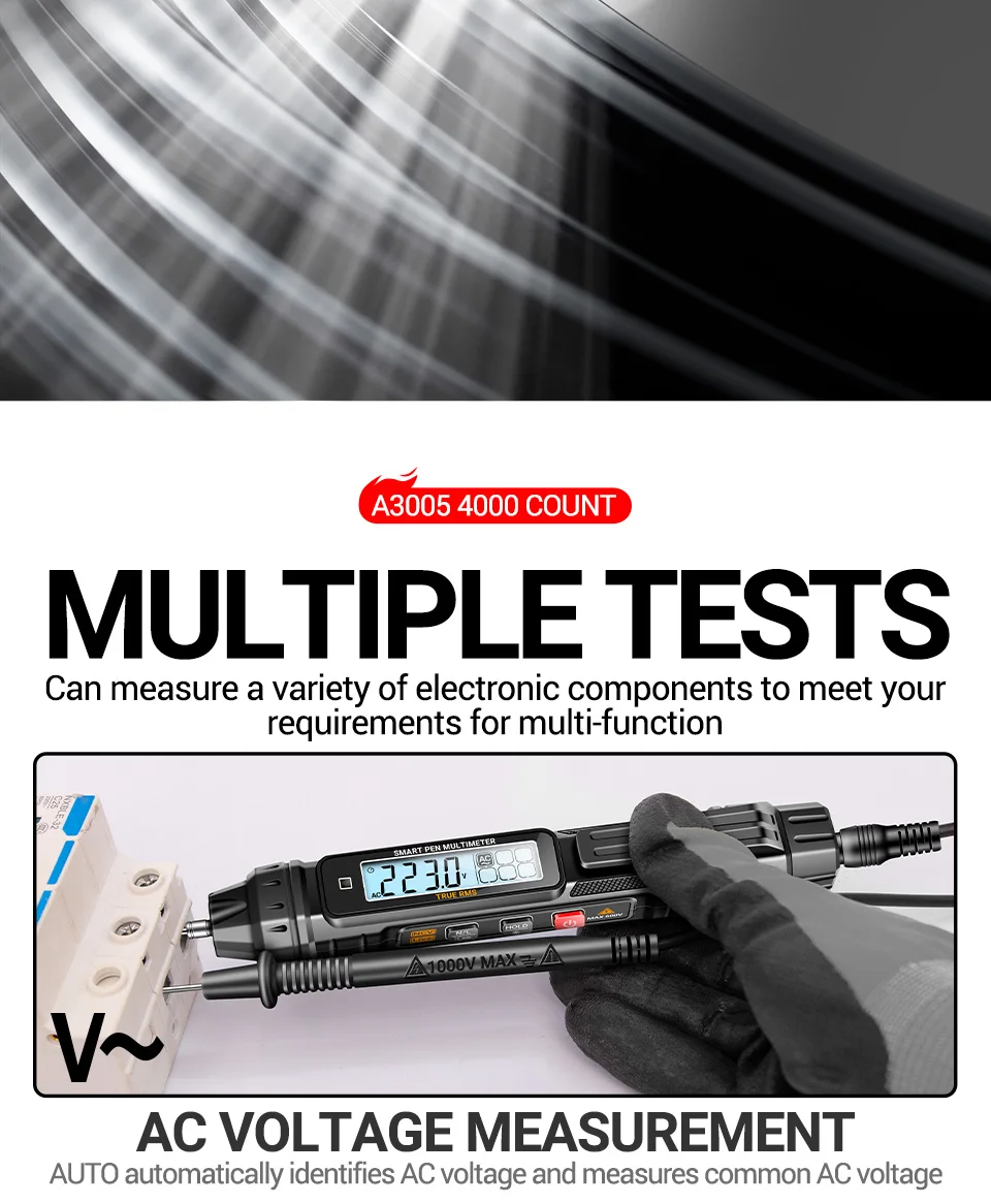 ANENG A3005 Pen Type Multimeter Digital Professional Mini AC/DC Voltage 4000 Counts Meter Resistance NCV Ohm Diode Tester Tools