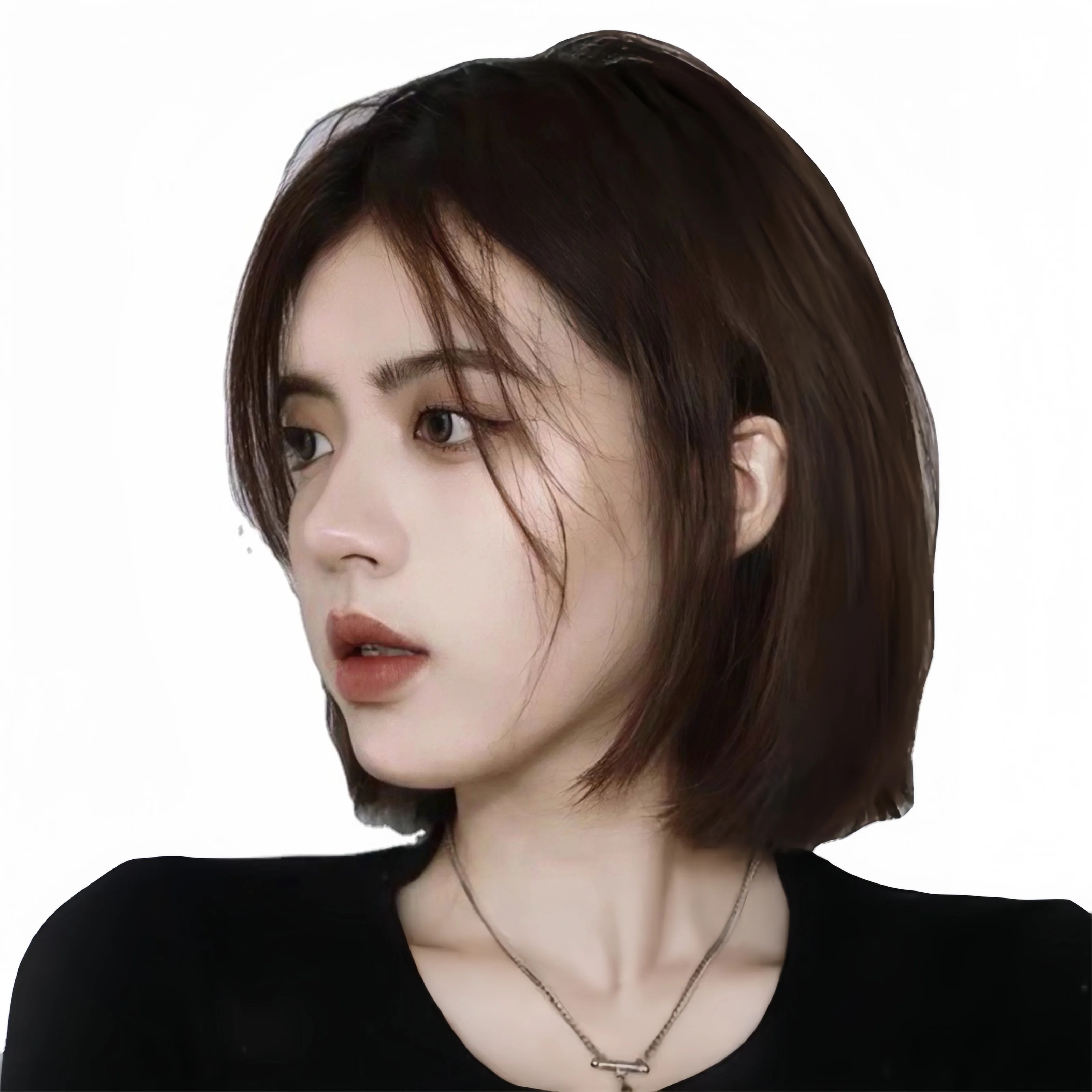 여성용 짧은 머리 보보 헤어 패션 가발, 어깨 길이 합성 섬유, 고온 실크 직조 풀 헤드 커버, 신제품