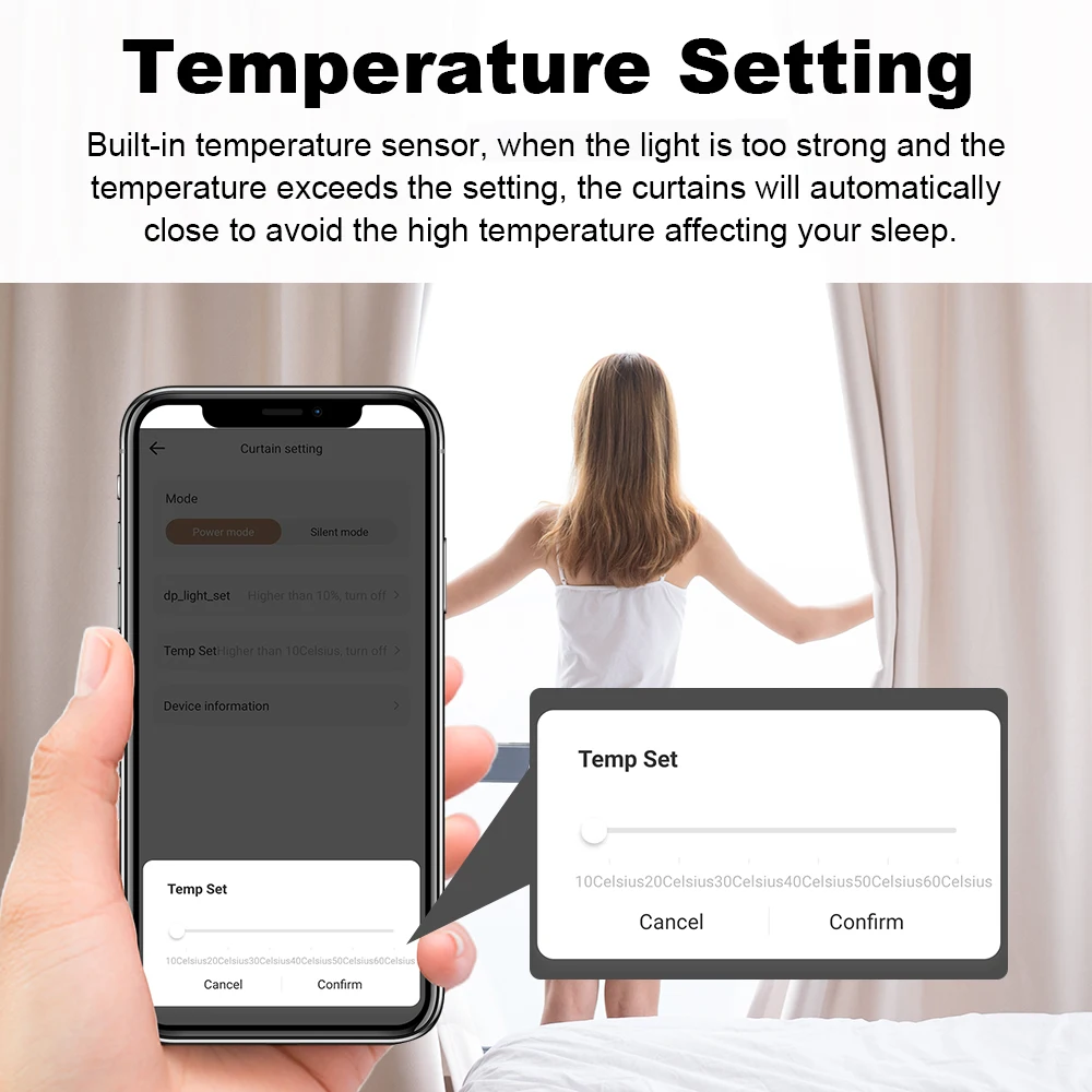 WiFi Smart Electric Curtain Robot Roman Rod Track Curtain Robot Work With WiFi Gateway Voice Control For Alexa Google Home