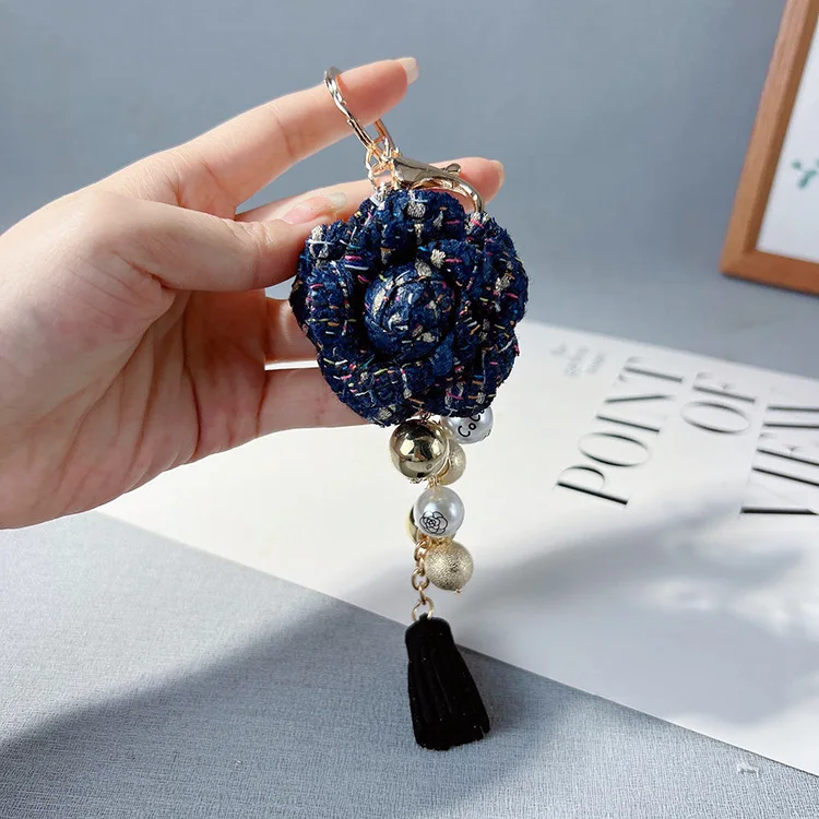 1 Pezzo Ciondolo Portachiavi/charm Da Borsa Donna Con Fiore Di - Foto 14