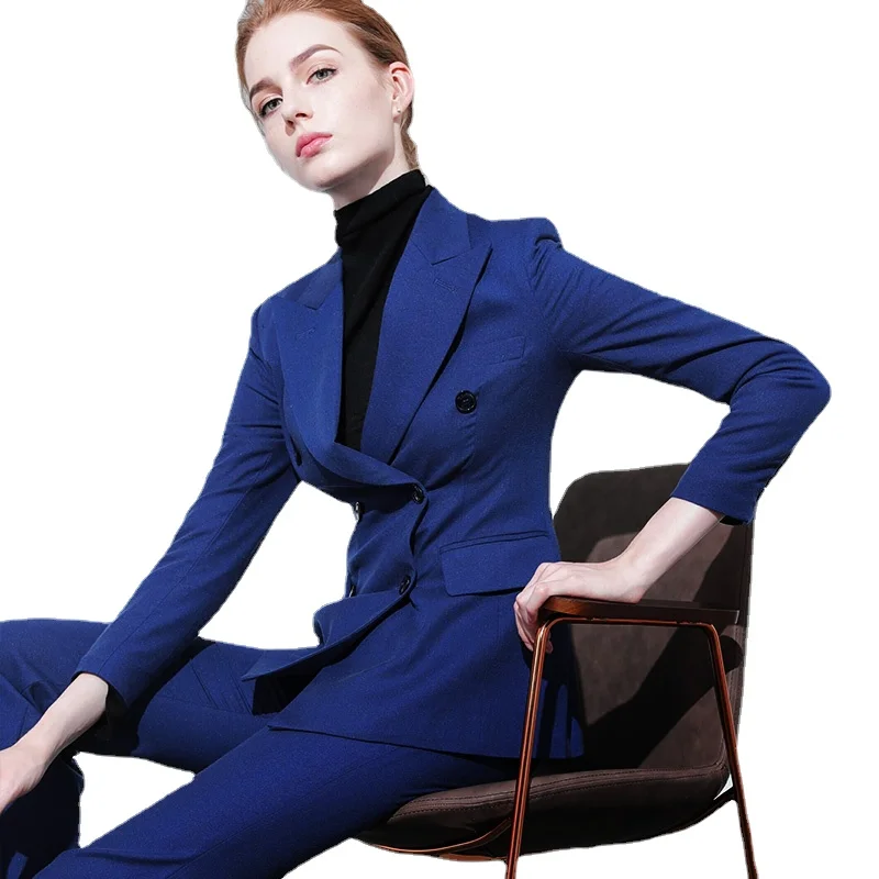 2pcs Sets Women Business Work Jacket Fashion Latest Female Blazers Women's Blazer and Pants Set Beach Outfits for Women new 2023 women s formal office pant sets 2pcs double breasted solid blazers jacket and pants two pieces set female pant suits