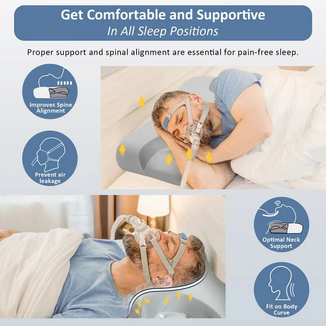 CPAP Pillow for Sleeping Ergonomic Cervical Pillow for Neck and Shoulder  Pain Relief Orthopedic Support Pillow for Side Sleepers - AliExpress