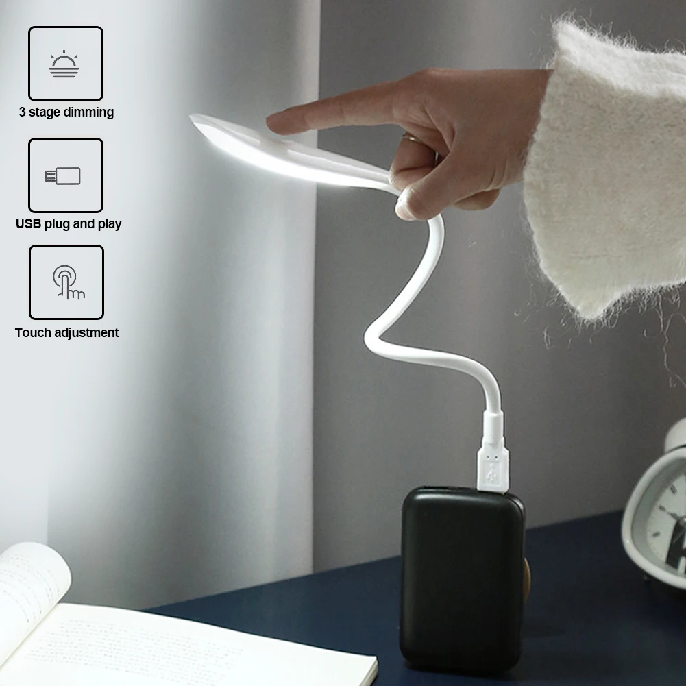 Portable Flexible USB LED Desk Lamp with Eye Protection and Touch Switch