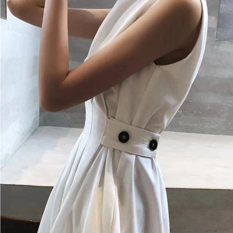 Sleeveless Temperament Vest Skirt for Women, Cold Wind Halter Skirt, Fashionable and Slim Skirt 2