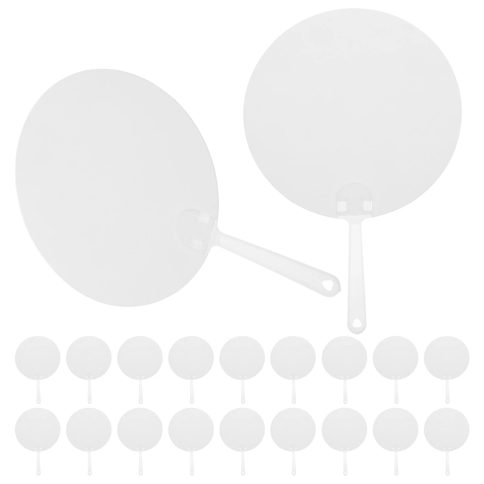 

20 Pcs Children's Doodle Fan Hand Party Painting Graffiti Blank Fans Small Gift Handheld Paper Plastic